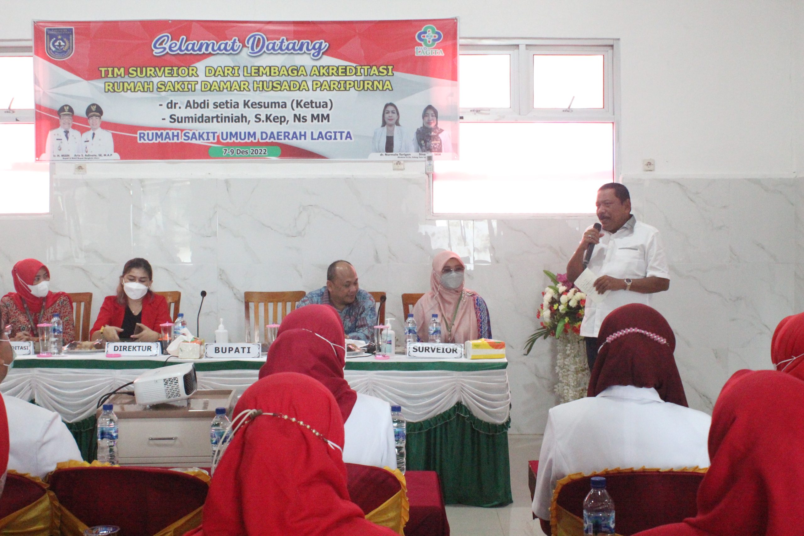 Survei Akreditasi RSUD Lagita oleh LARS DHP dan dihadiri Bupati Bengkulu Utara
